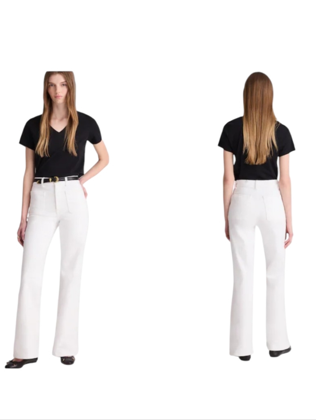Nwt Madewell The Emmy Wide-Leg Jean In Super Stretch Denim Tile White 26